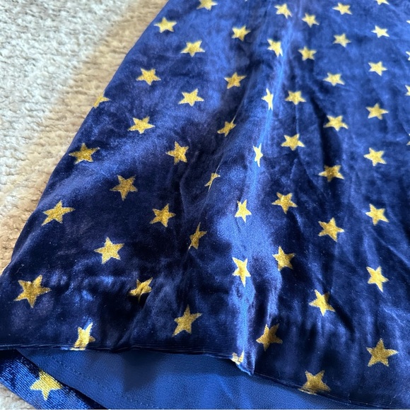 J.Crew Always Midnight Blue Velvet Star Print NWT - Picture 4 of 12